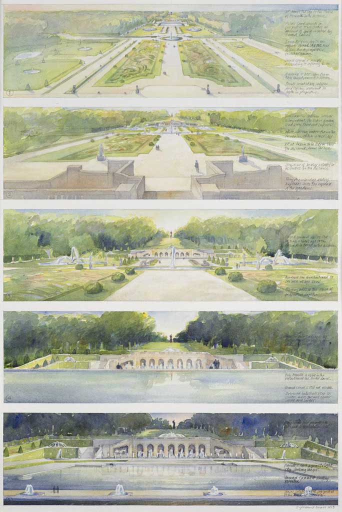 Château de Vaux-le-Vicomte (Sequence of perspectives through the gardens, morning to evening) – Maincy
