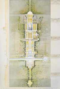 Château de Vaux-le-Vicomte (plan, section and perspective concept images) – Maincy